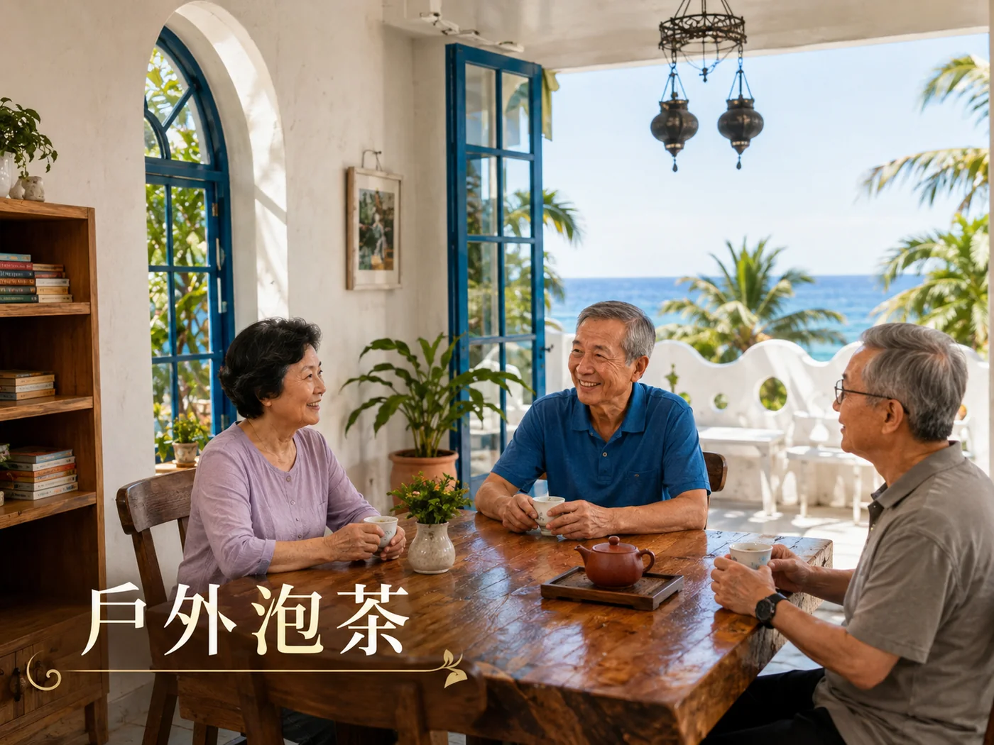 戶外泡茶｜在海景平台與住民一起泡茶聊天