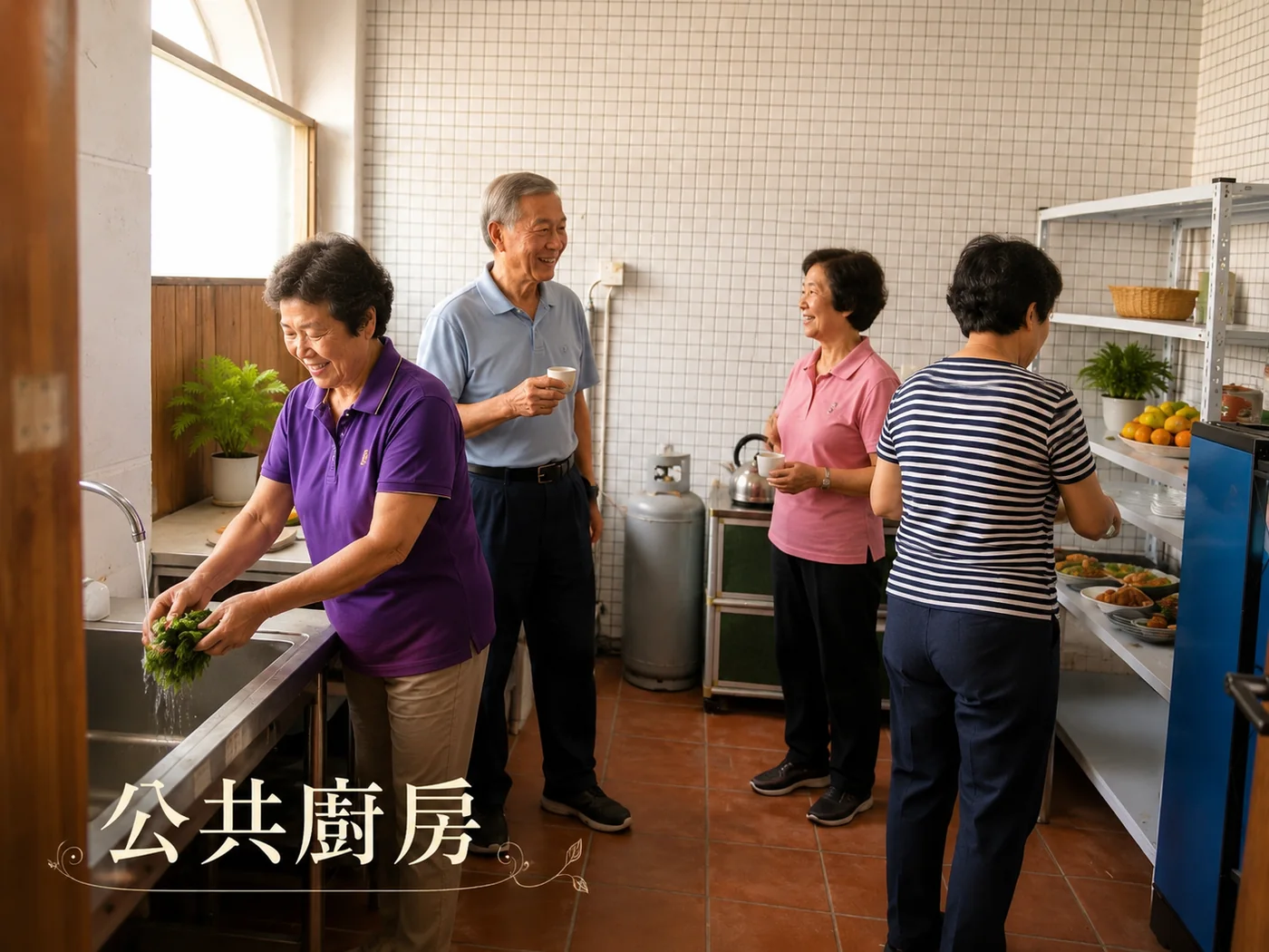 公共廚房｜住民一起備餐、泡茶與交流