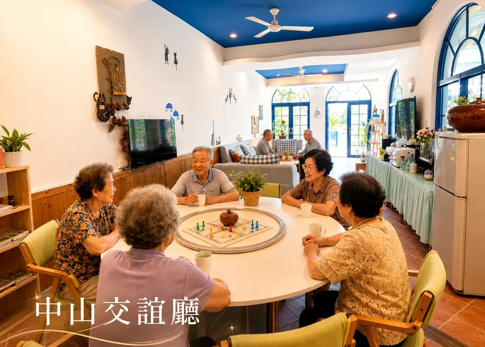 中山交誼廳｜長者泡茶、聊天與桌遊